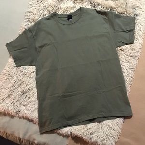 NWT Hanes Beefy 100% Cotton Tee LG Smoke Grey